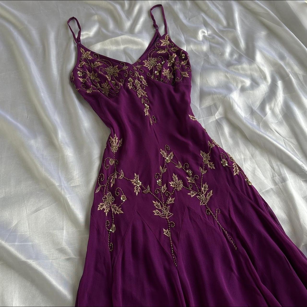 Women's Purple and Gold Dress