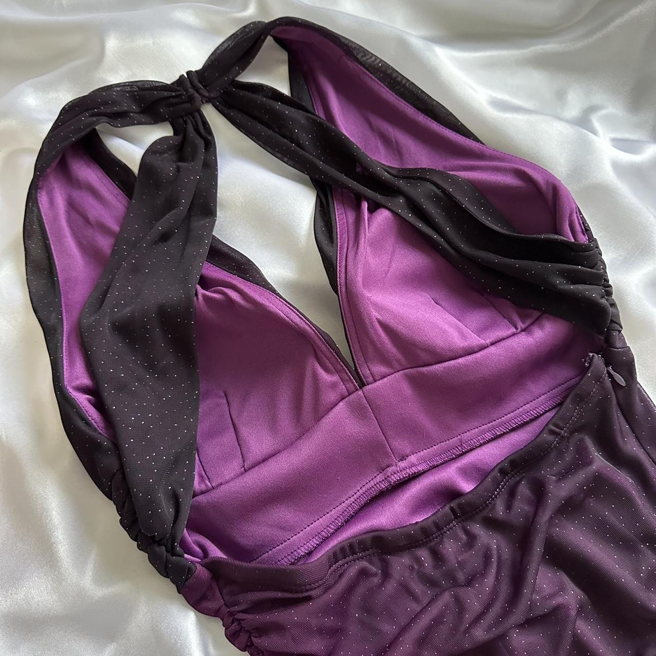 Betsy & Adam Women's Purple and Black Dress