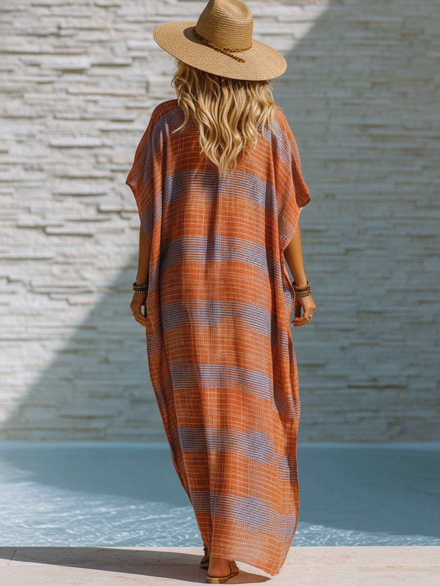 Bohemian-Print Loose and Cozy Dress