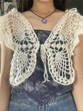 Vintage Butterfly Hollow Crochet Tied Top