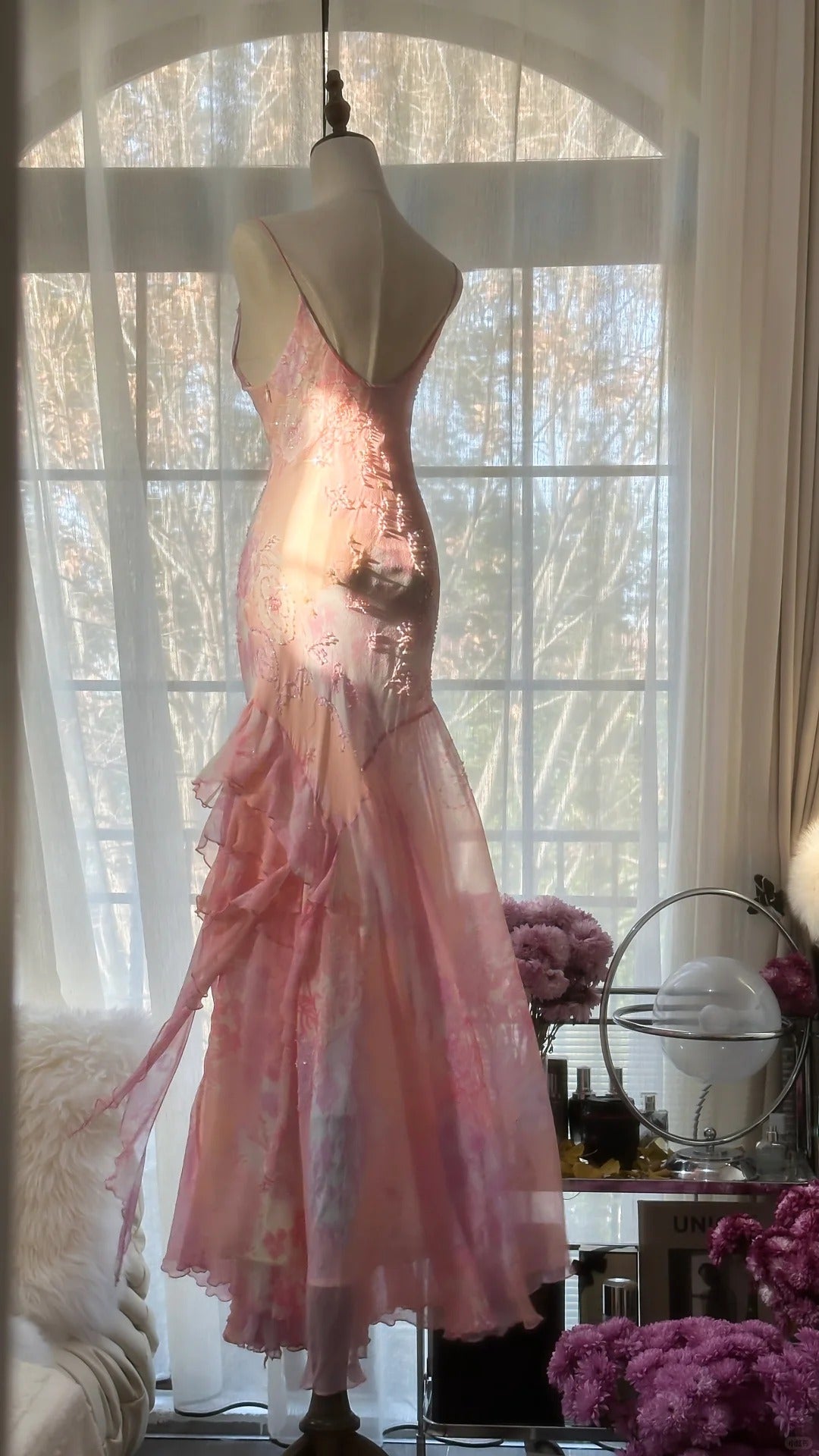 Mermaid Vintage Evening Dresses, Sleeveless Long Party Gowns  25509