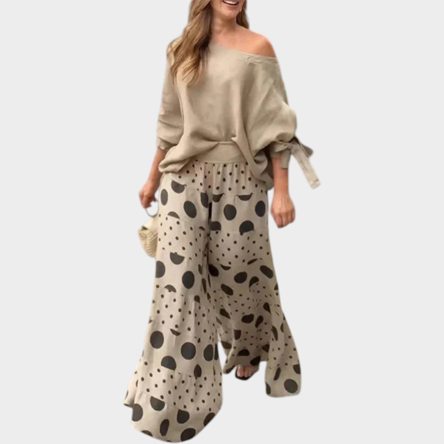 Playful Polka Dot Two-Piece Set