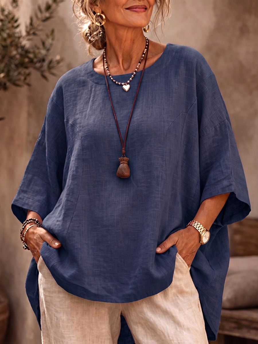 Cozy Casual Batwing-sleeve Shirt