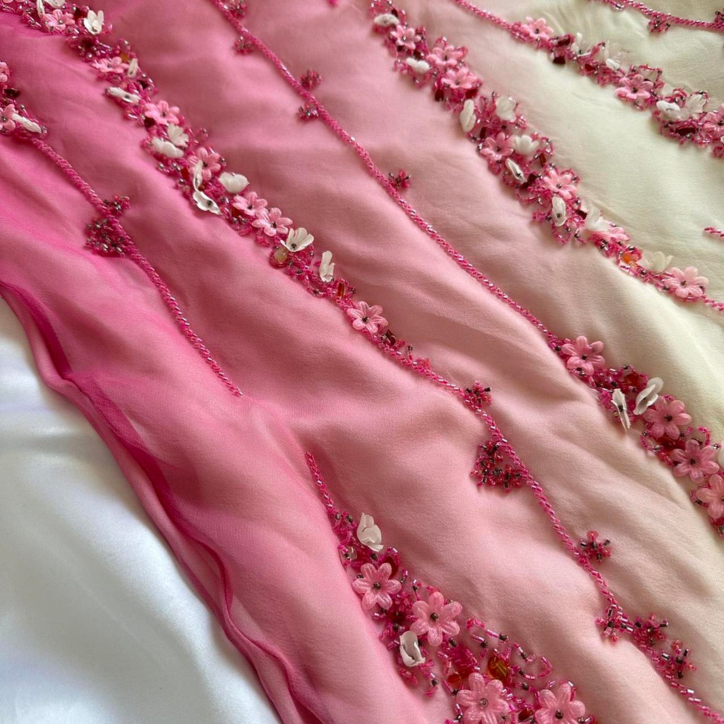 Women's White and Pink Dress