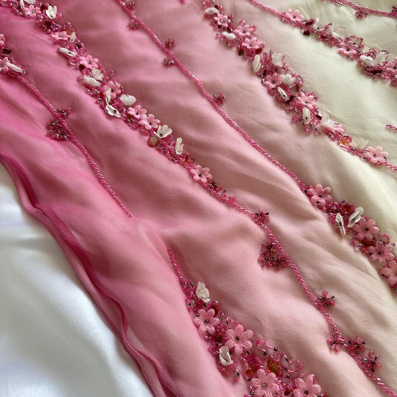 Women's White and Pink Dress