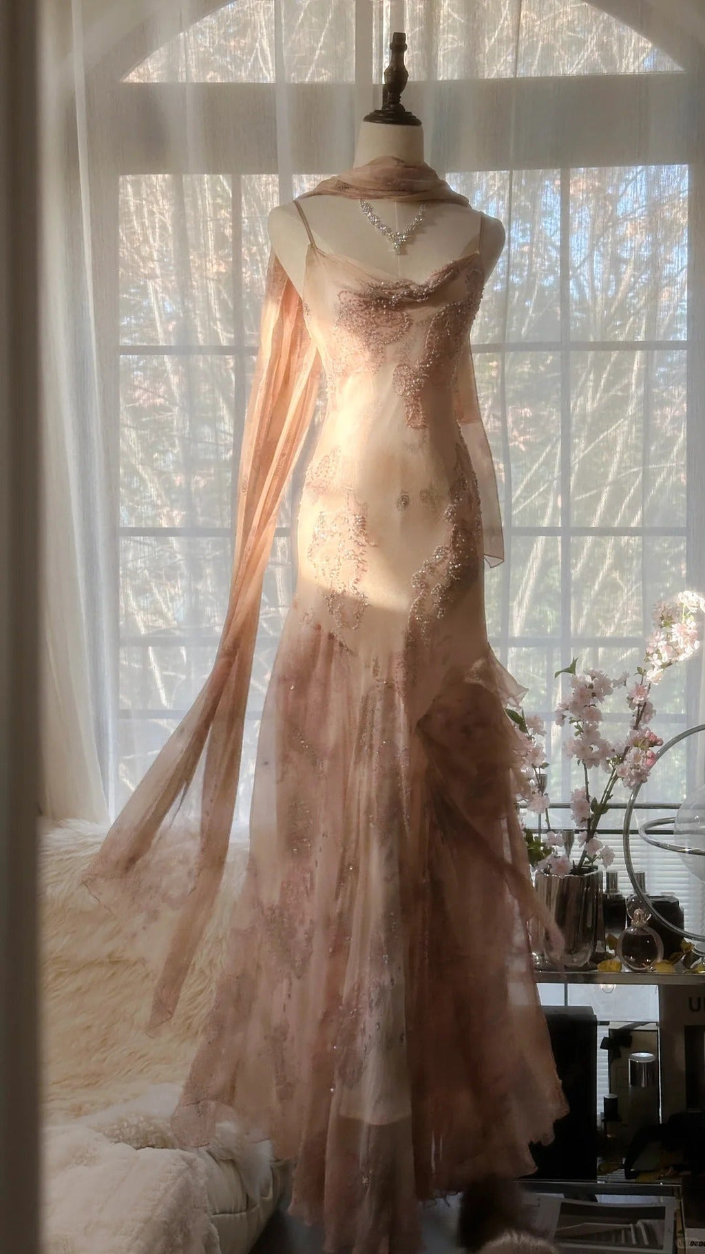 Vintage Evening Dresses, Sleeveless Long Party Gowns  25512