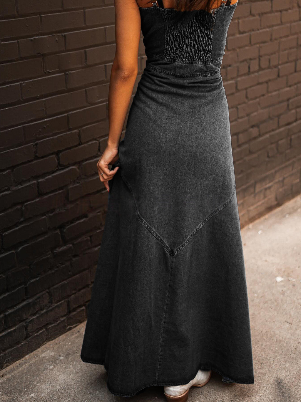 Sleeveless Denim Maxi Dress