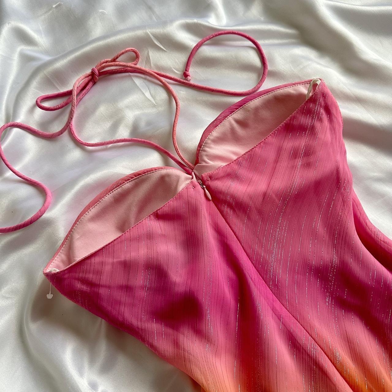 Women's Pink and Orange Dress