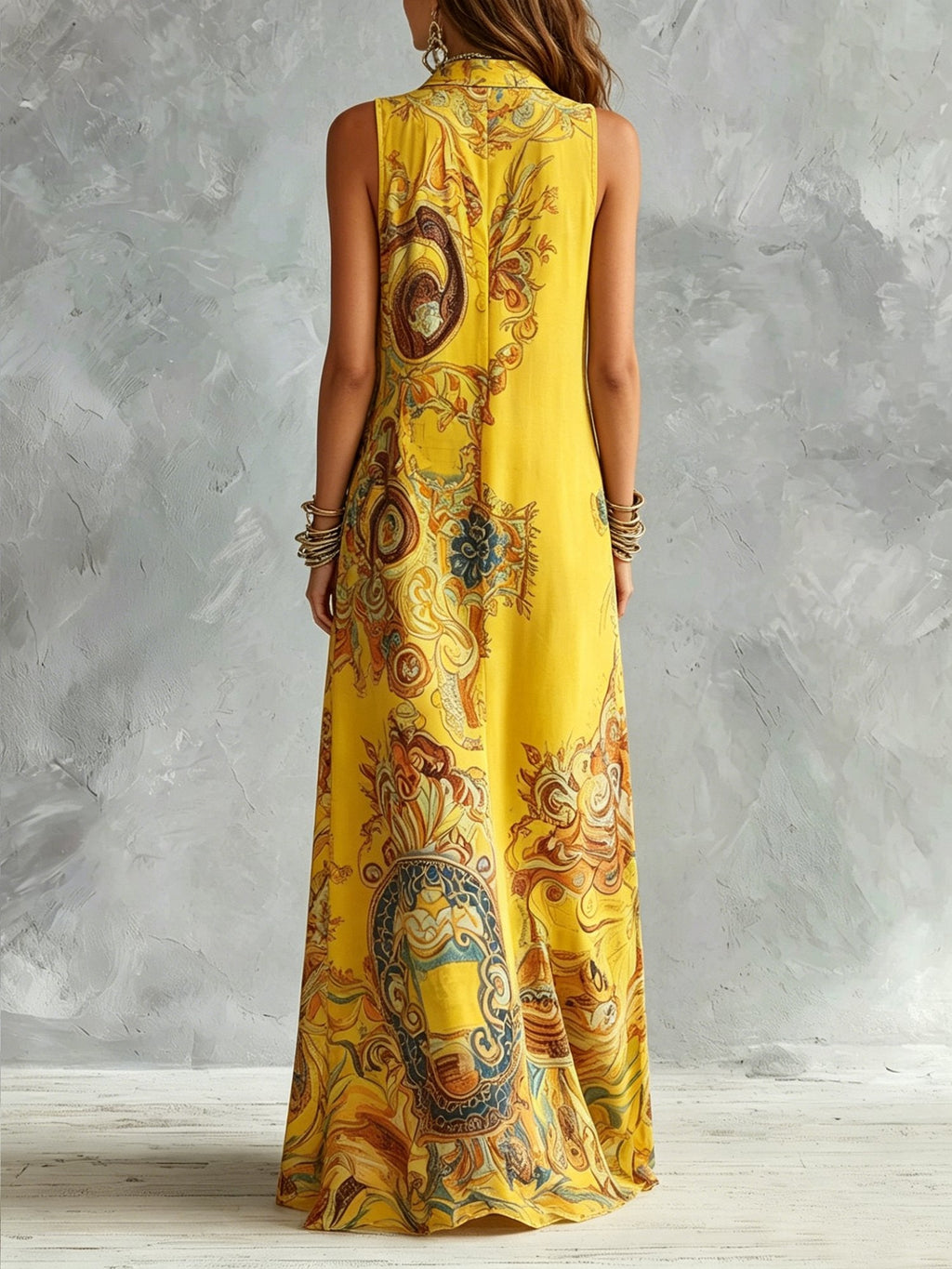 Women's Hippie-style Print Casual Long Dress