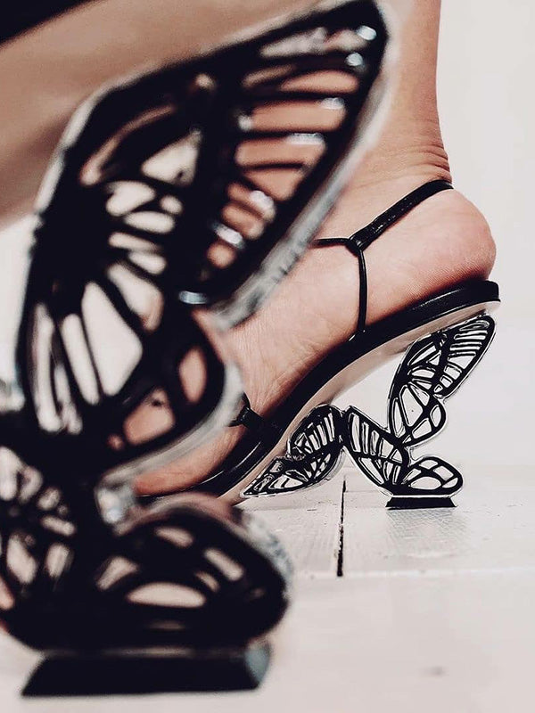 Butterflies Split-Joint Bandage Open Toe Sandals