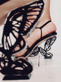 Butterflies Split-Joint Bandage Open Toe Sandals