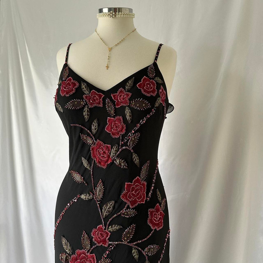 Sue Wong Women's Black and Red Dress
