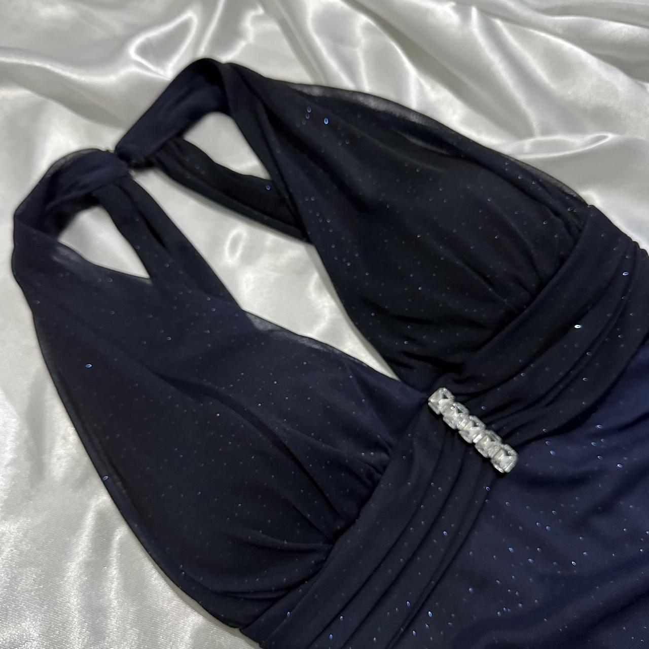Betsy & Adam Women's Black and Blue Dress