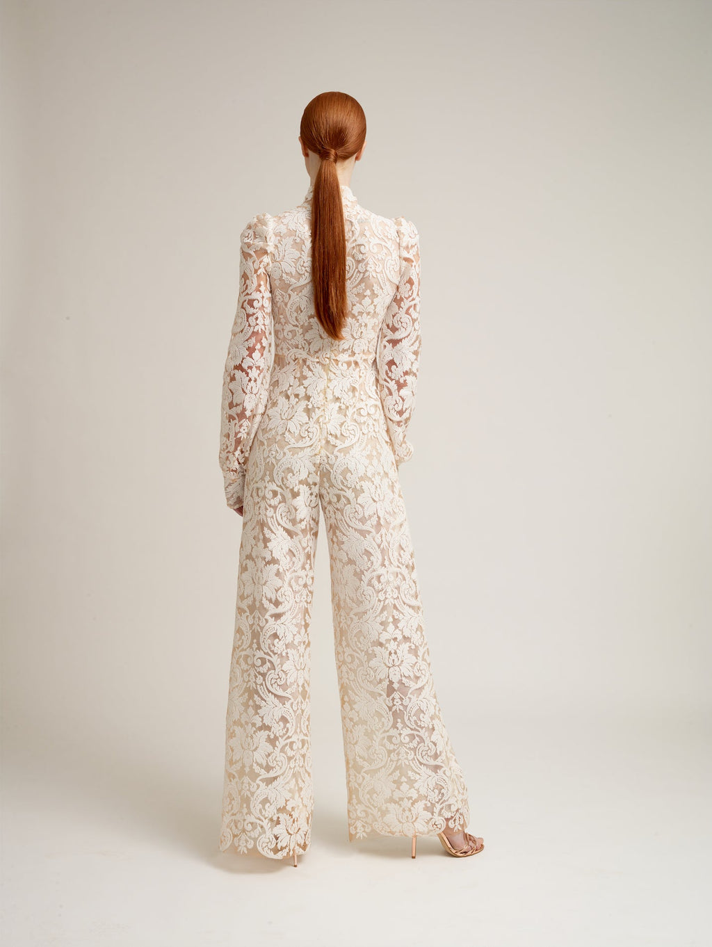 Catalina High neck mini sequin lace jumpsuit