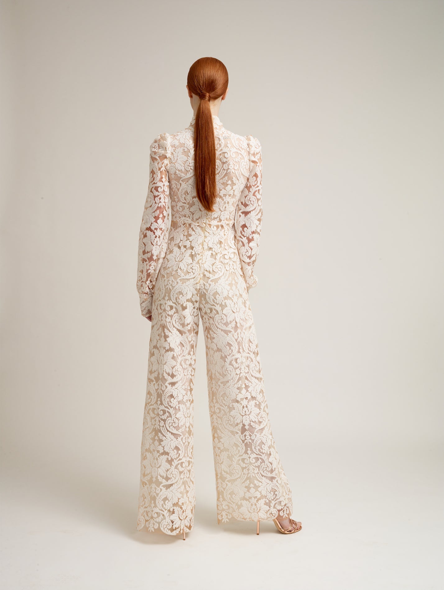 Catalina High neck mini sequin lace jumpsuit