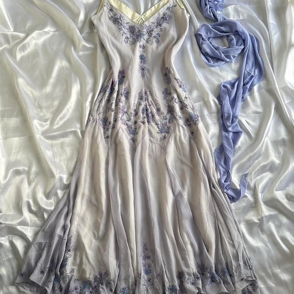Women's Purple and Blue Dress