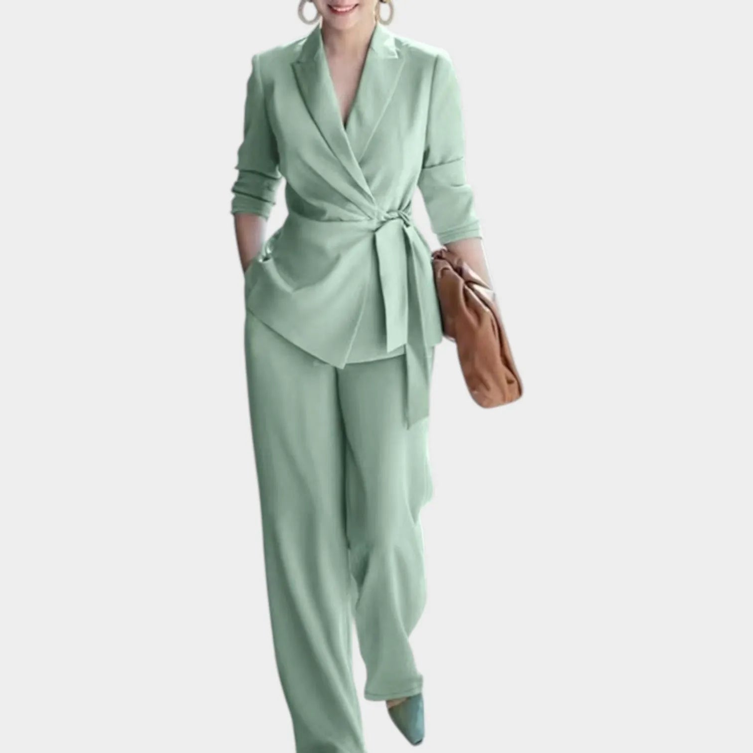 Belted Tailored Pantsuit