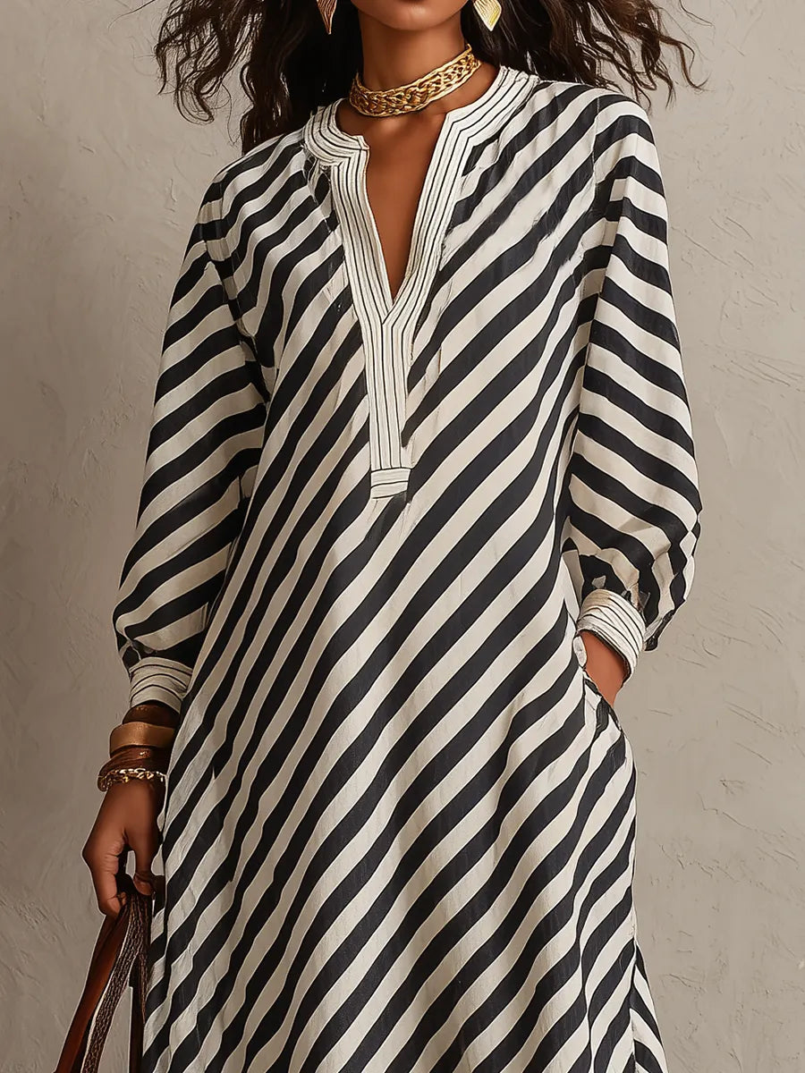 Effortless Striped Maxi Dress