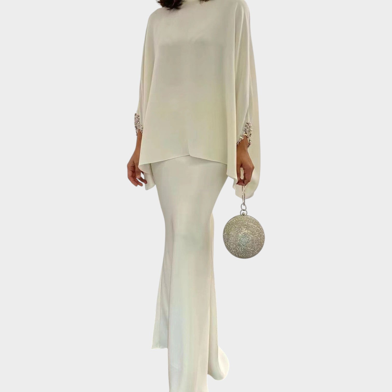 Elegant Cape-Style Two-Piece Set