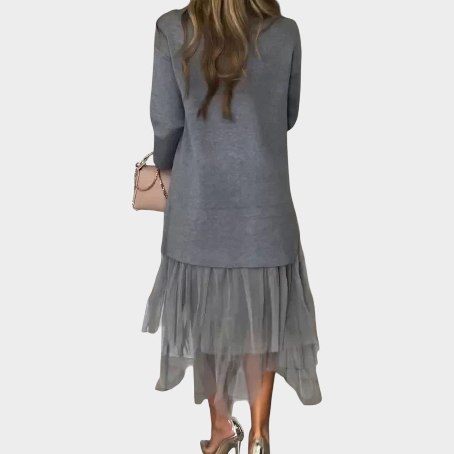 Layered Knit Top & Tulle Skirt Set
