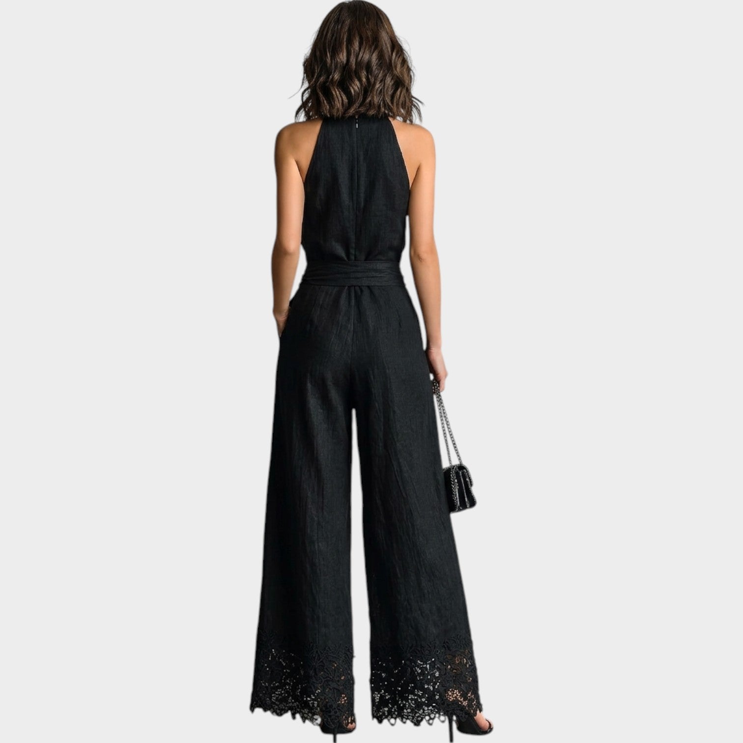 Chic Lace Trim Matching Set
