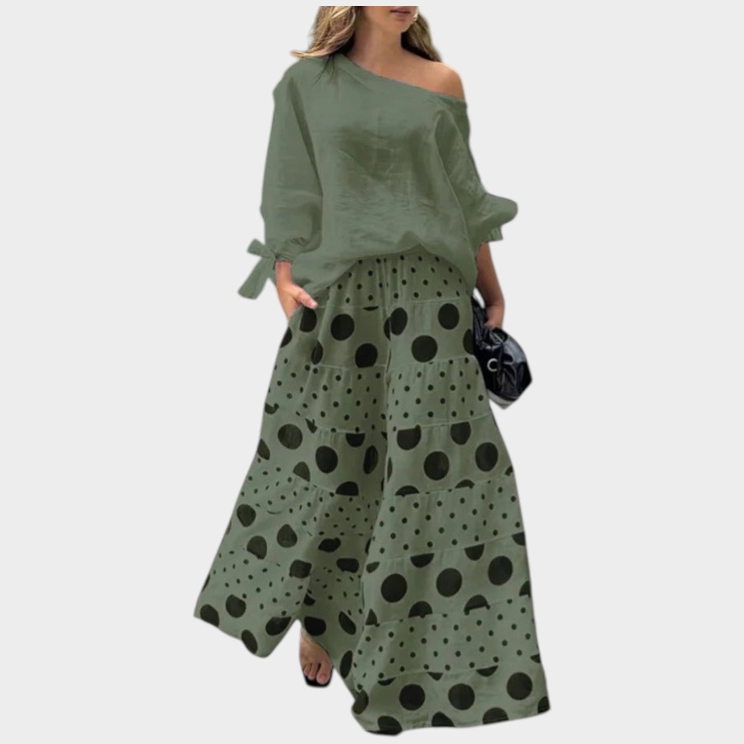 Playful Polka Dot Two-Piece Set