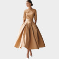 Chic Structured Midi A-Line Dress