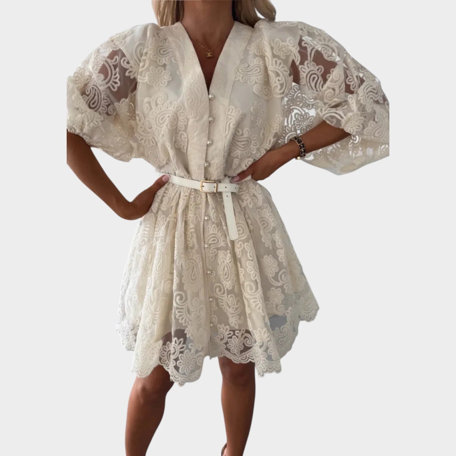 Romantic Lace Mini Dress