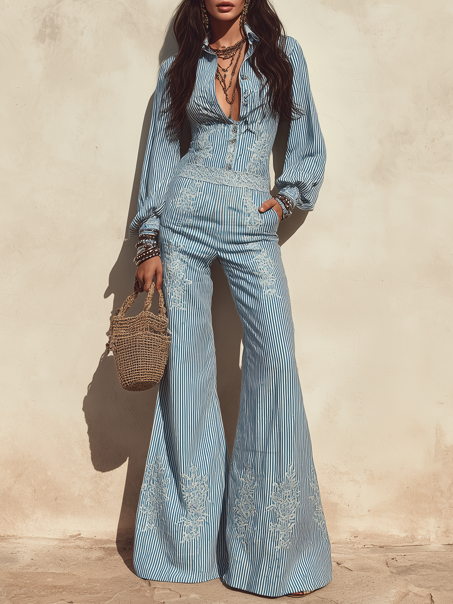Sunlit Riviera Wide-Leg Jumpsuit