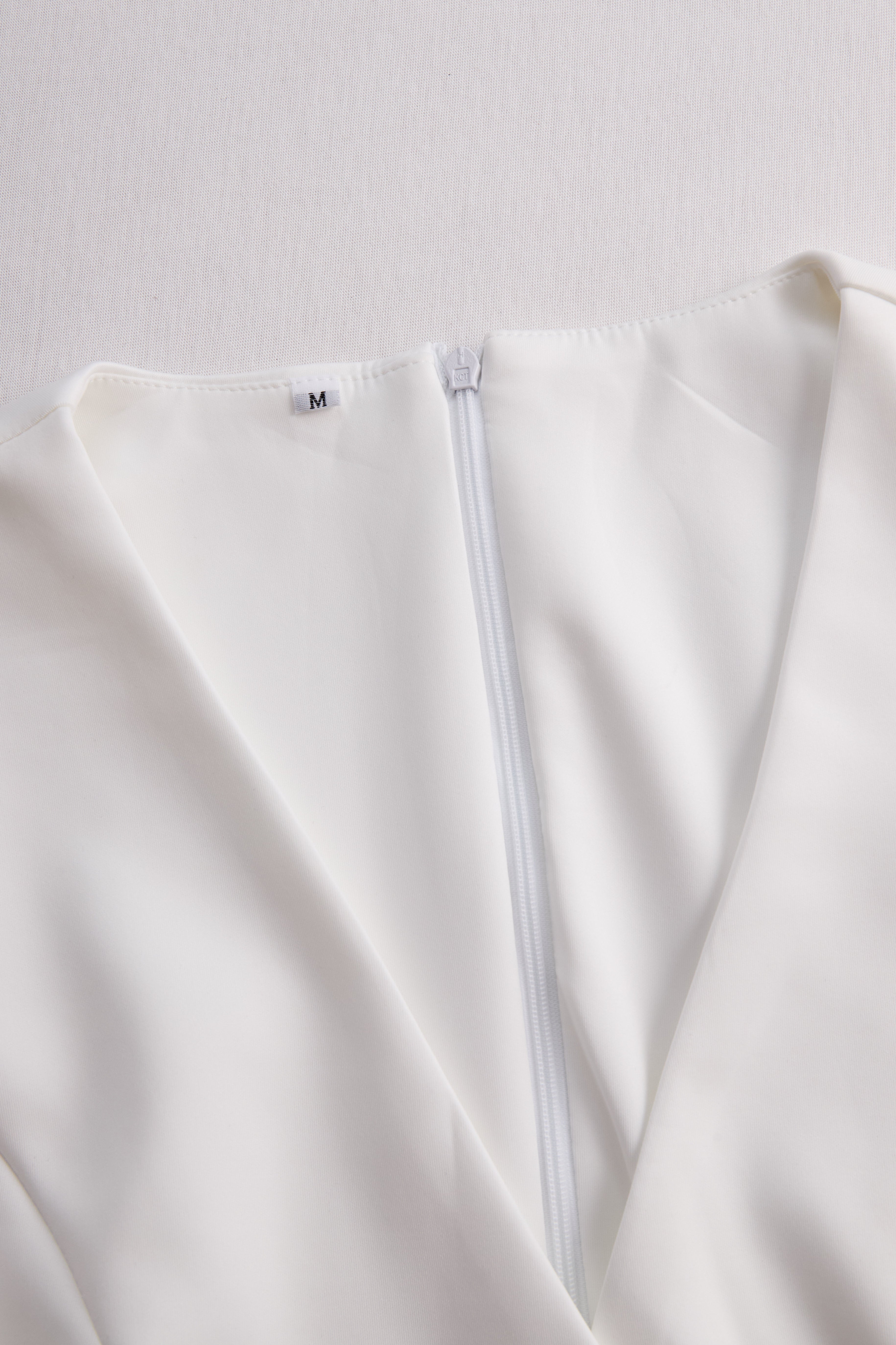 Elegant White Tailored Wrap Dress