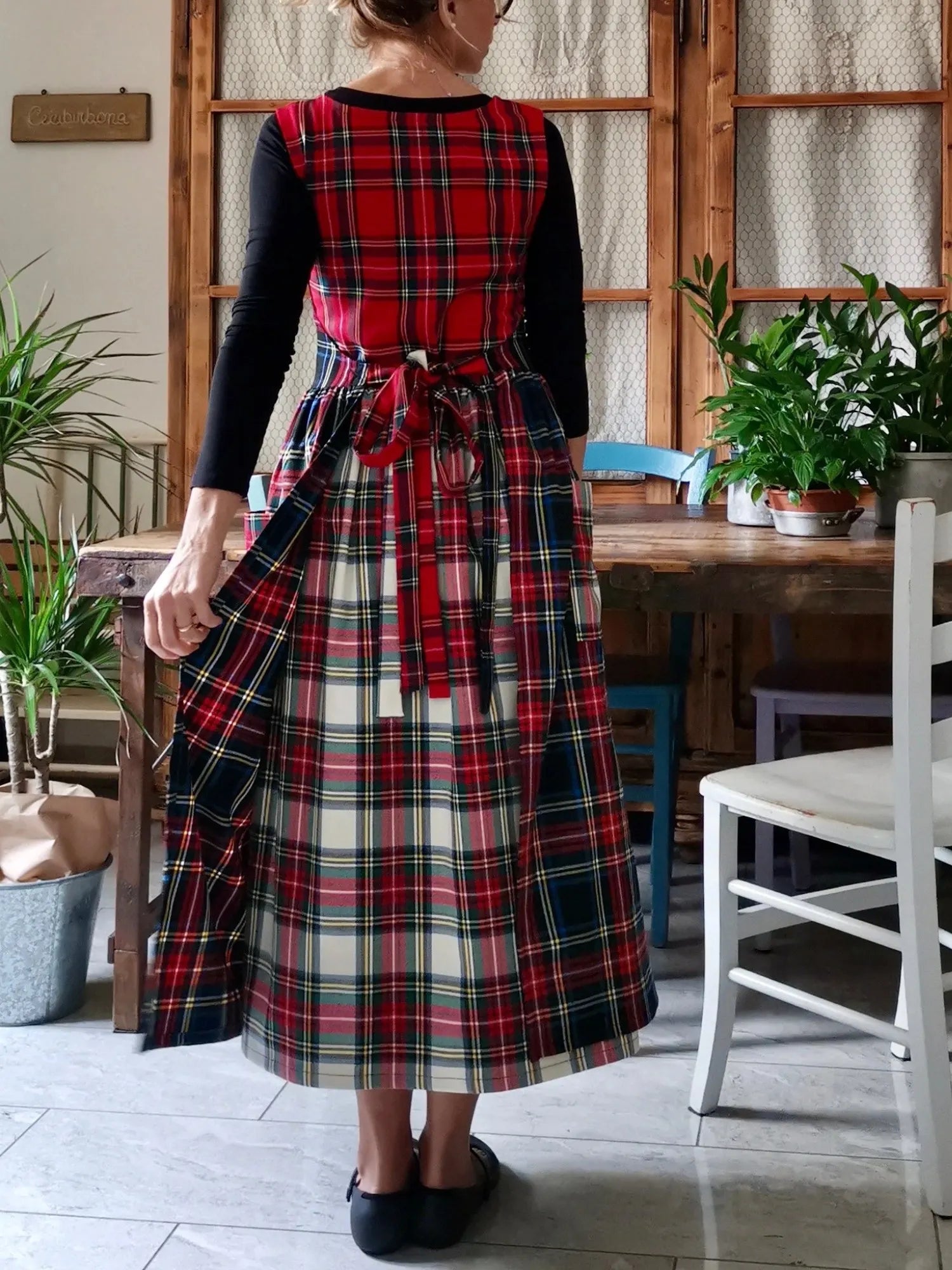 Patchwork Tartan Apron - 3
