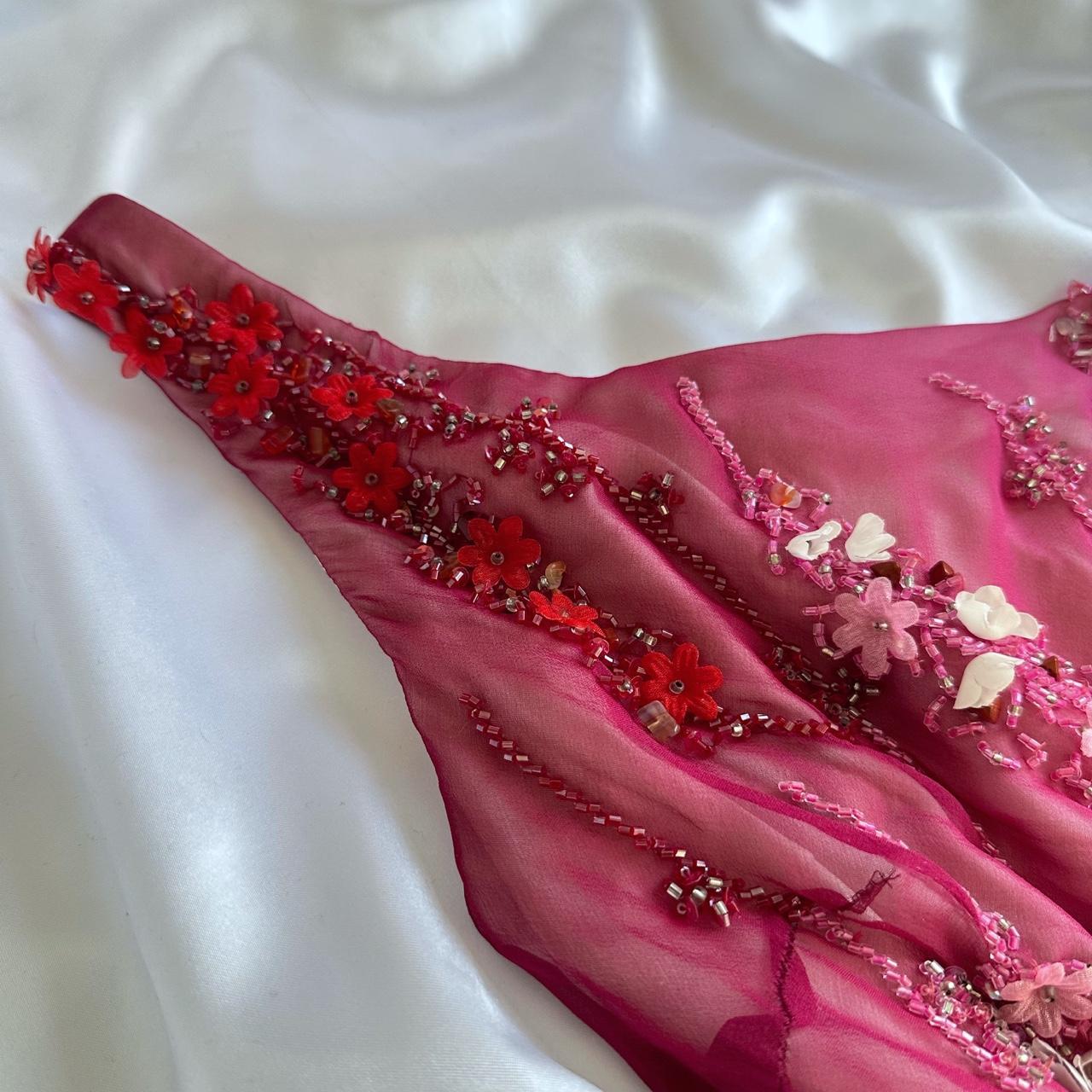 Women's White and Pink Dress