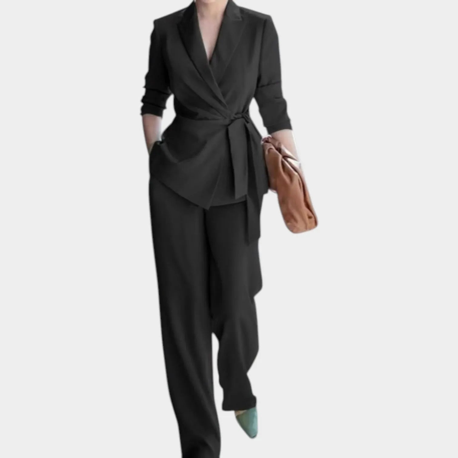Belted Tailored Pantsuit