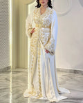 Women's V-neck embroidered kaftan Dress