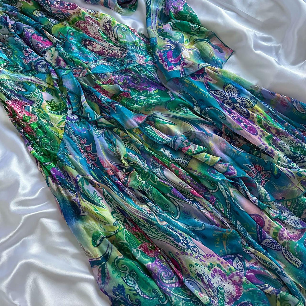 Women's Green and Brown Dress