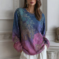 Women's Floral Embroidered Round Neck Comfortable Top