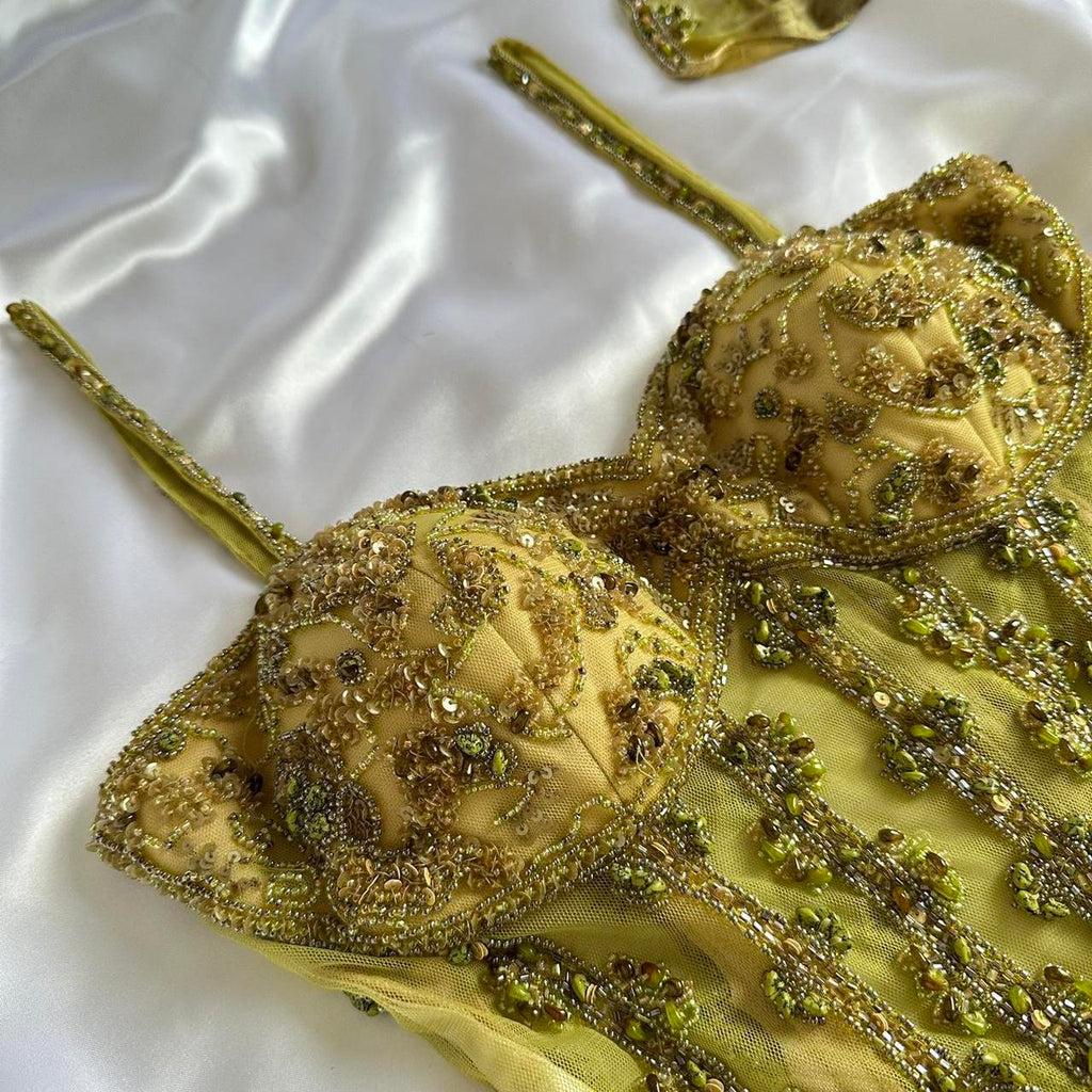 Women's Gold and Khaki Dress