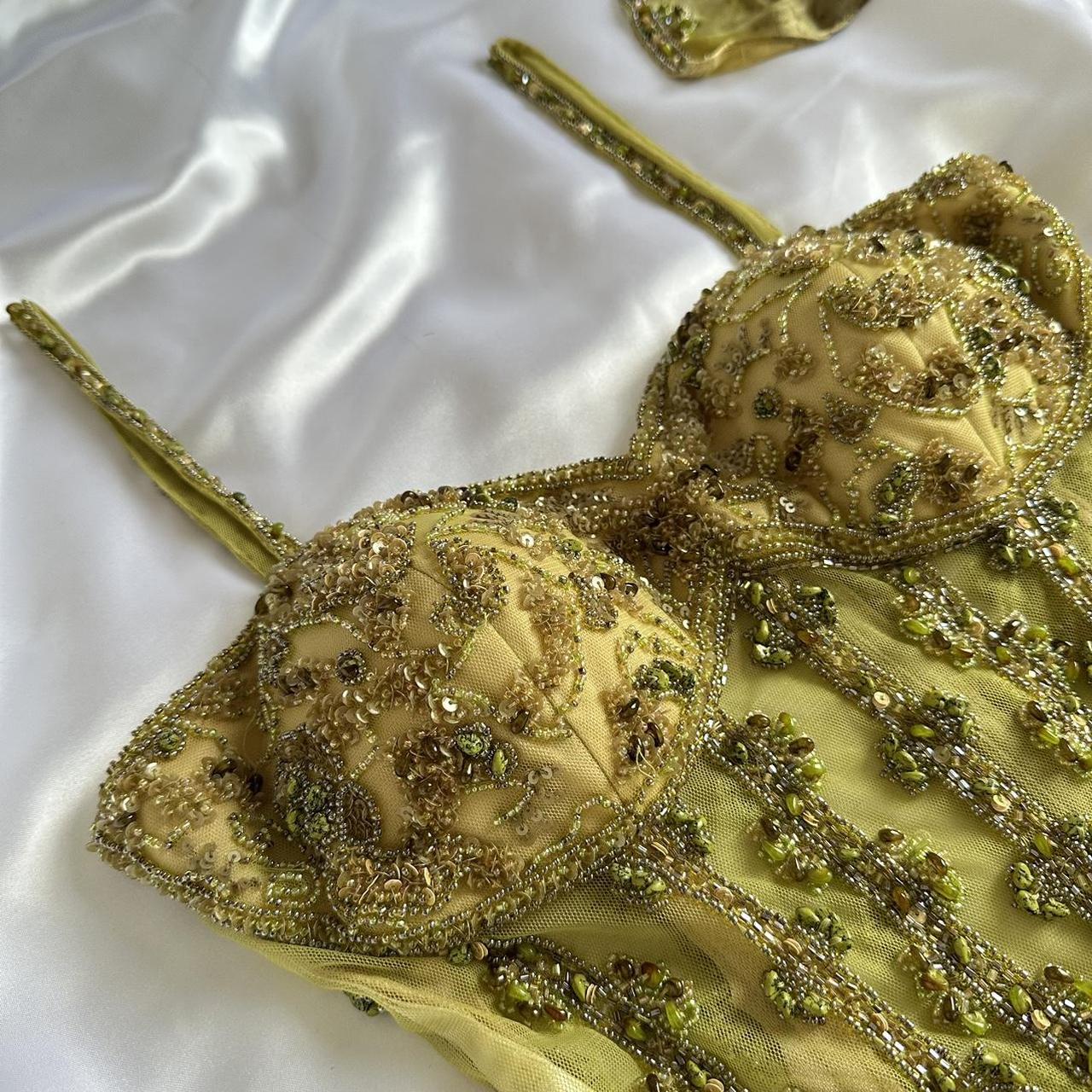 Women's Gold and Khaki Dress