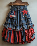 Summer Casual Independence Day Themed Skirt 9d97