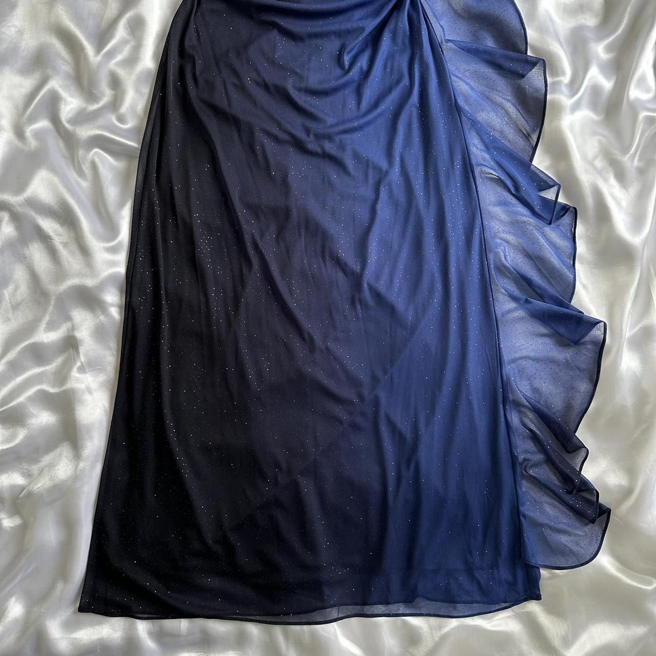 Betsy & Adam Women's Black and Blue Dress