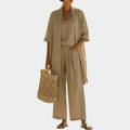 Relaxed Three-Piece Linen Ensemble
