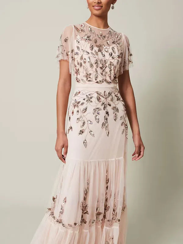 Embellished Tulle Women's Gowns