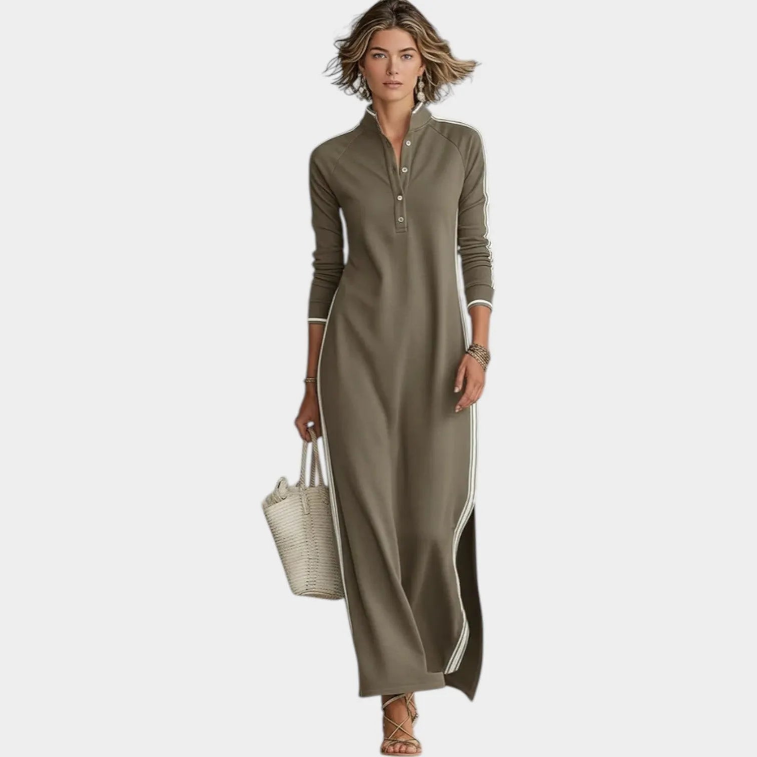 Elegant Long Sleeve Maxi Dress