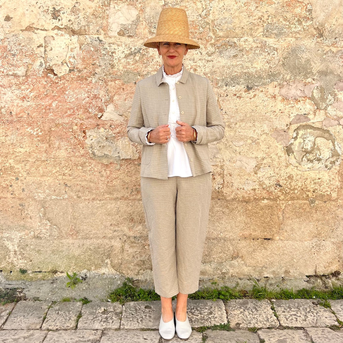 ApuntoB Jacket 1846 – Italian Linen Cotton Cropped Boxy Jacket