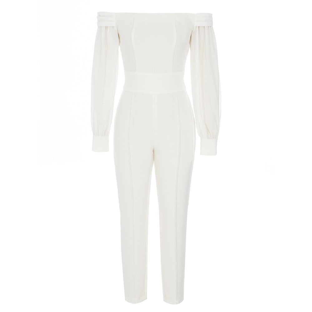 Chic Strapless Long Sleeve Jumpsuit