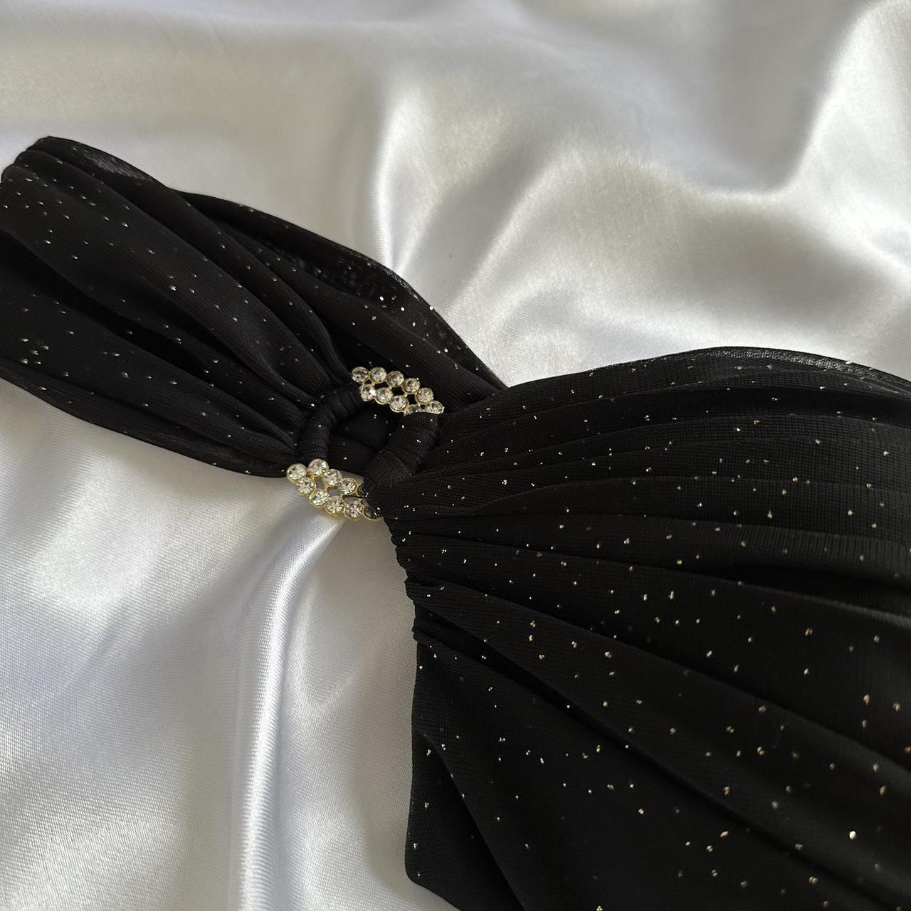 Betsy & Adam Women's Black and Gold Dress
