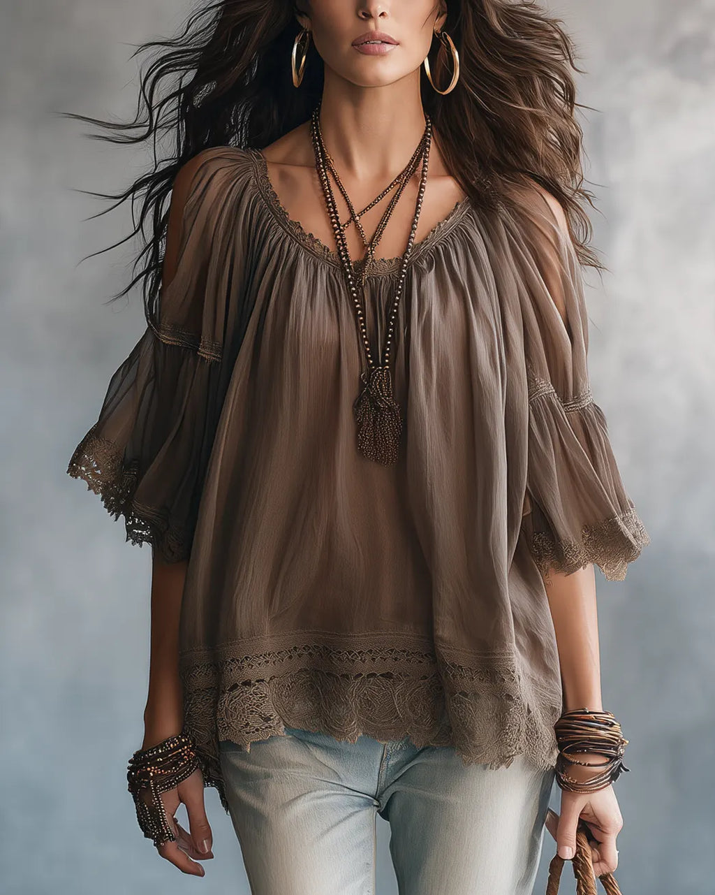 Bohemian Chocolate Brown Top