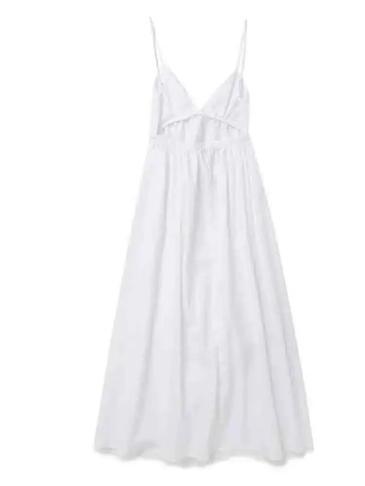 Siya Spaghetti Strap Backless Maxi Dress