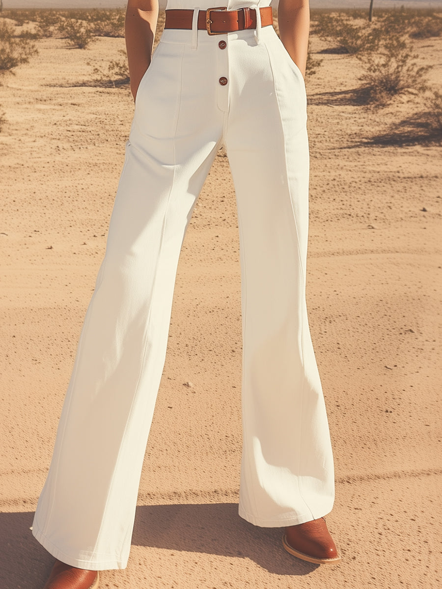 [24-hour shipping out]Retro Western Style Embroidered Stand Collar Sleeveless Wide Leg Jumpsuit