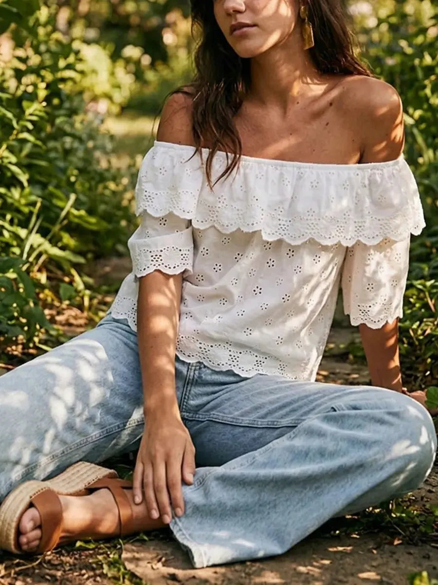 Women's Floral Ruffled Shirt